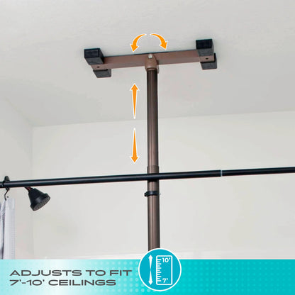 Stander. Wonder Bathtub Pole Premium - Deep Bronze / Graphite