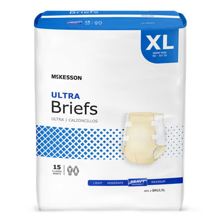 McKesson Ultra Brief, X-Large - Heavy Absorbency Adult Brief