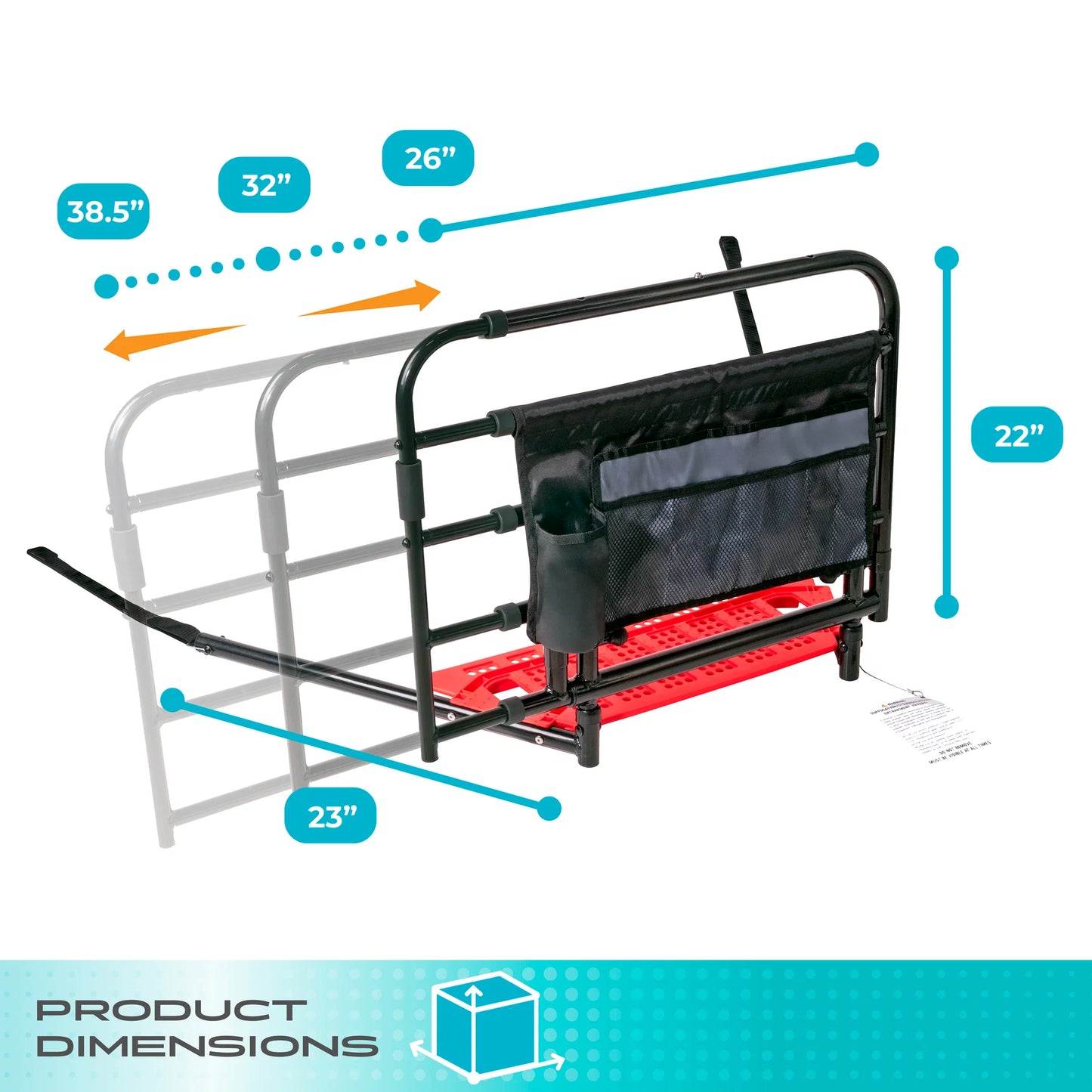 Stander Wonder Pivot Bed Rail - Tall