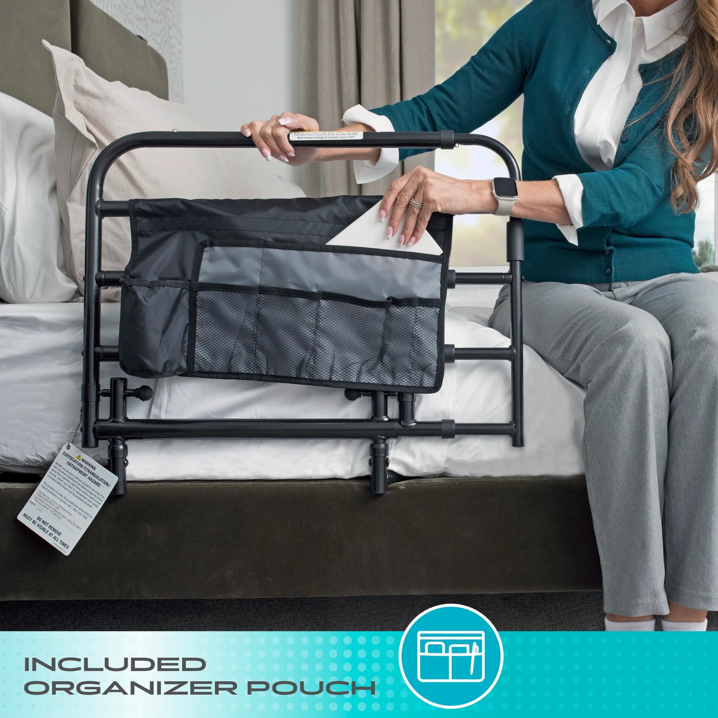 Stander Wonder Pivot Bed Rail - Tall