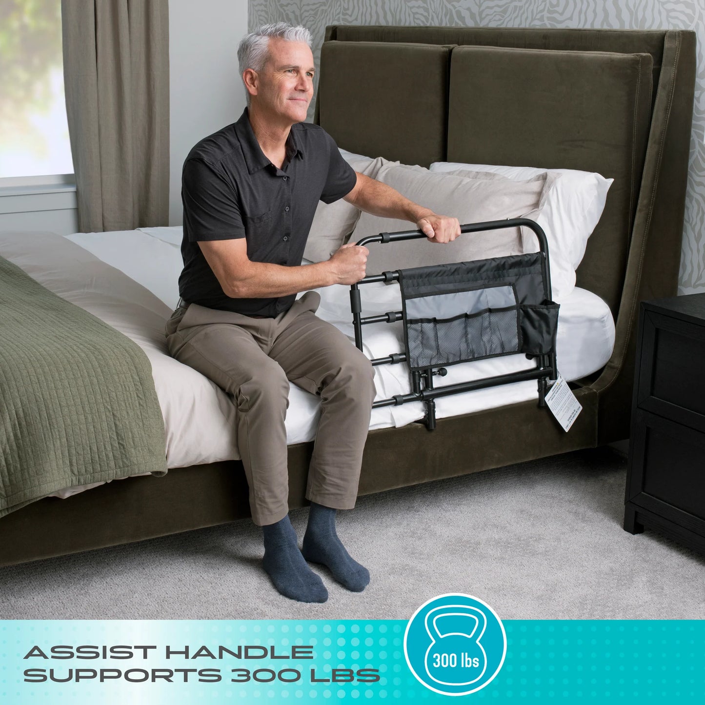 Stander Wonder Pivot Bed Rail - Tall