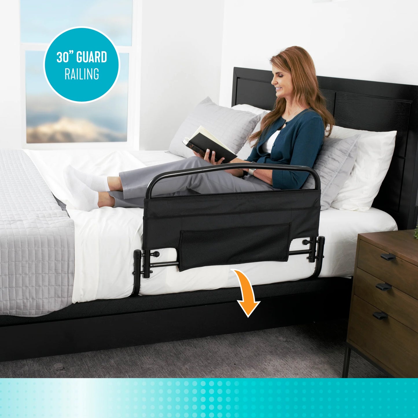 Stander 30'' Safety Bed Rail & Padded Pouch