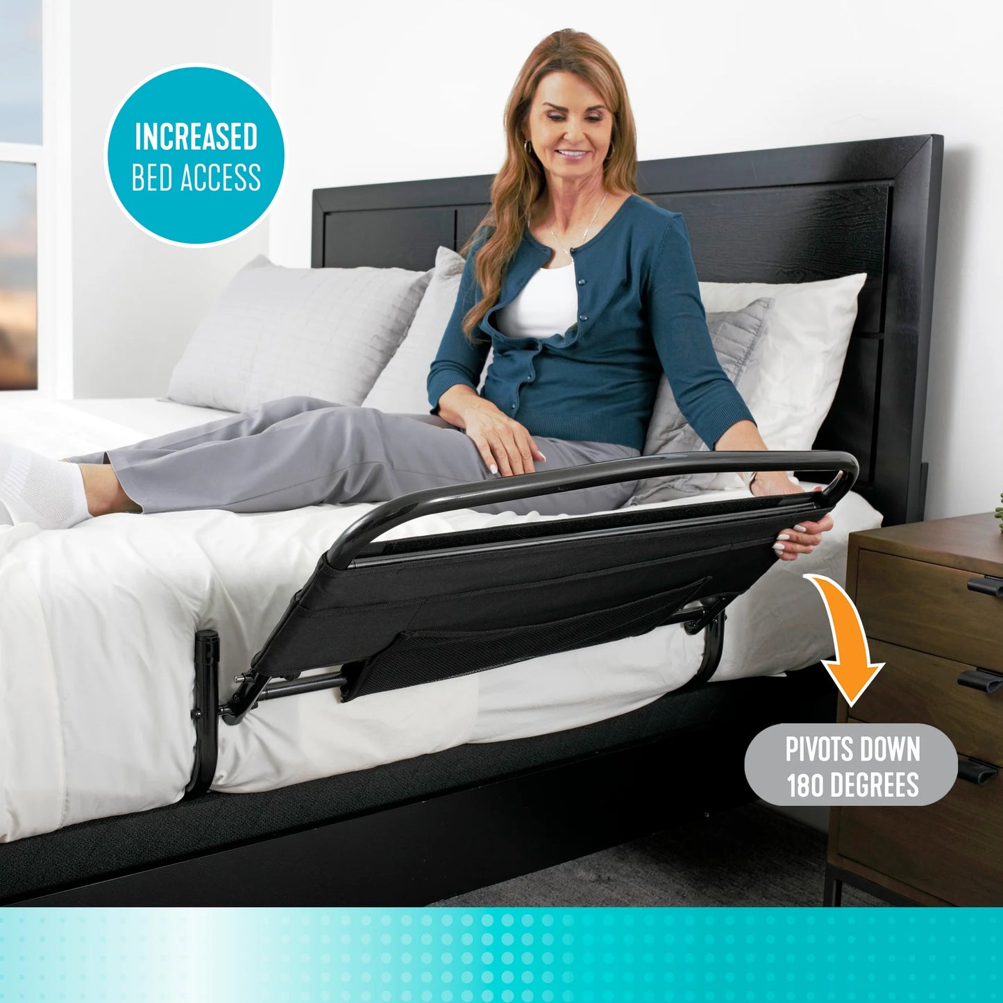 Stander 30'' Safety Bed Rail & Padded Pouch