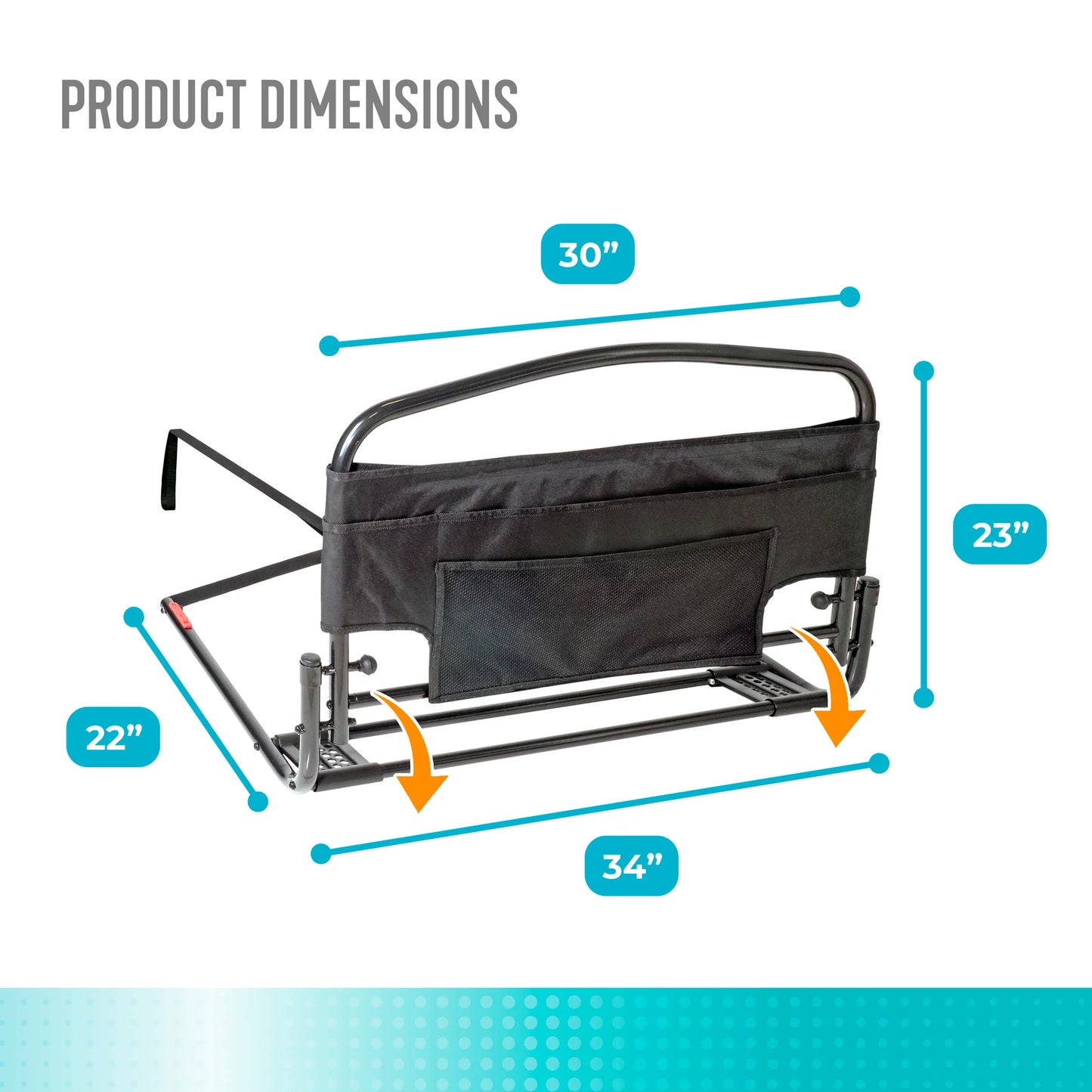 Stander 30'' Safety Bed Rail & Padded Pouch