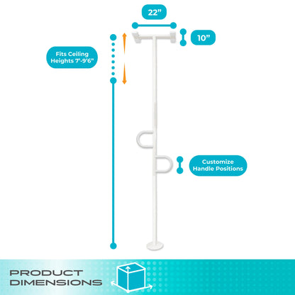 Stander Double Handle Floor to Ceiling Grab Bar