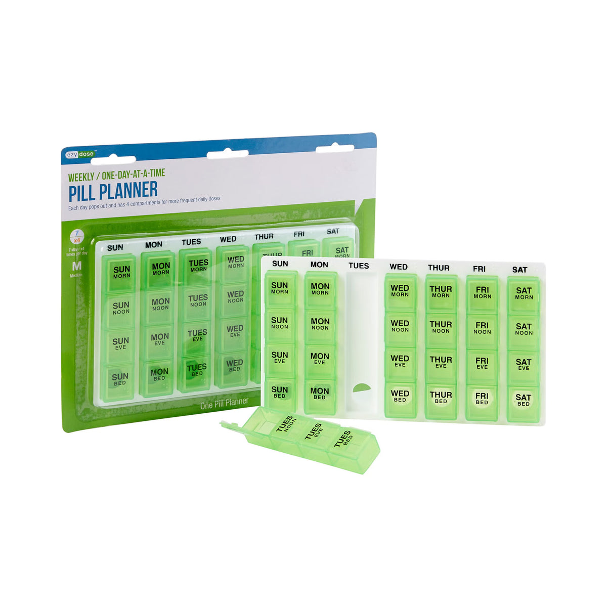McKesson Pill Organizer One-Day-At-A-Time Medium 7 Day 4 Dose