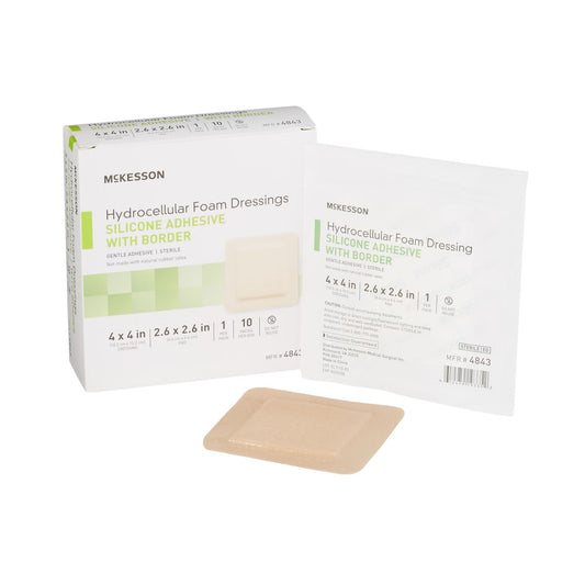 McKesson 5-Layer Foam Dressing 4x4 with Border