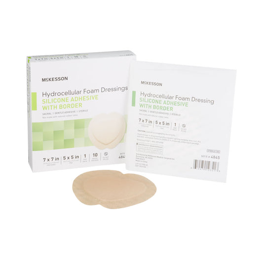 McKesson 5-Layer Foam Dressing 7x7 Sacral