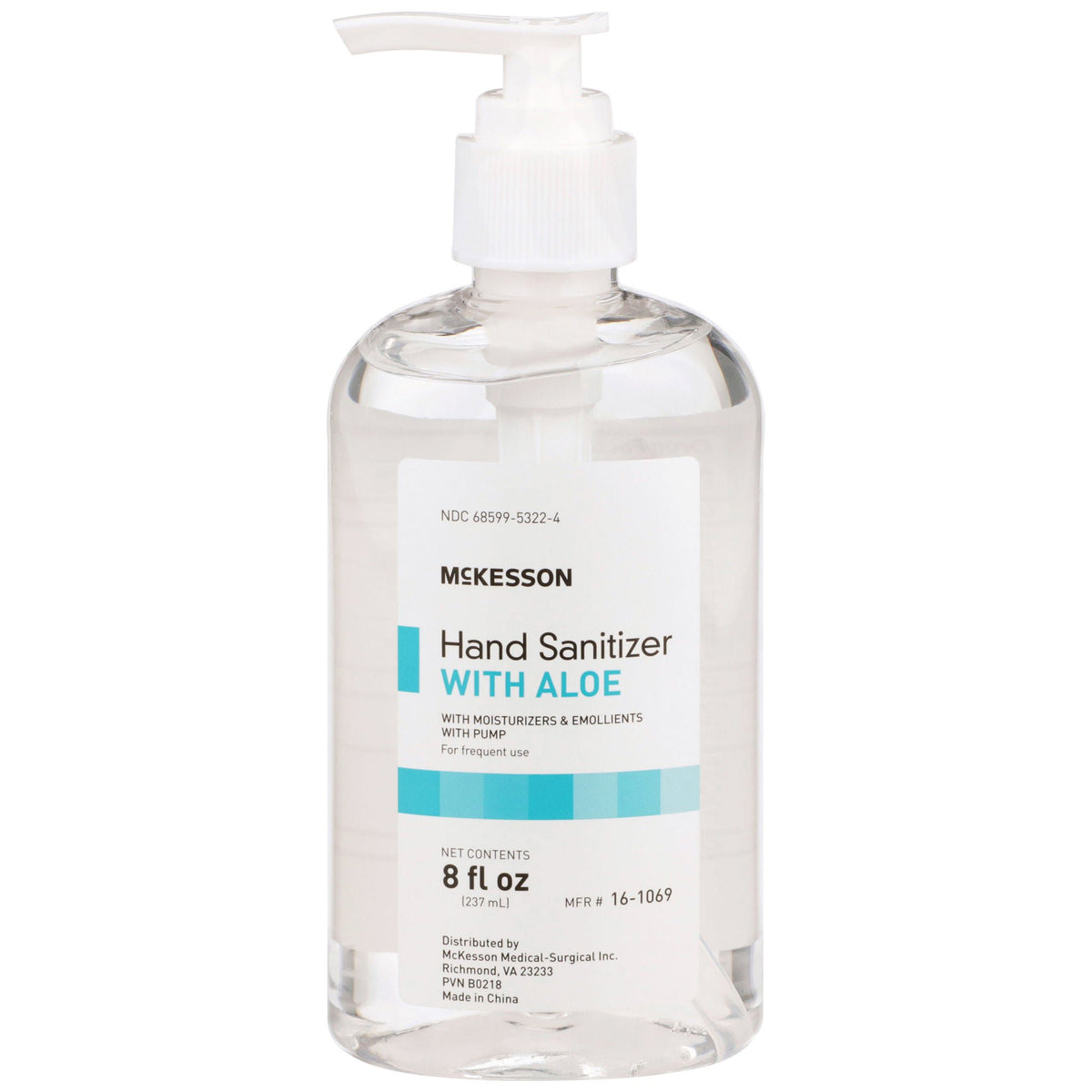 McKesson Hand Sanitizer with Aloe 8 oz. Gel Pump Bottle