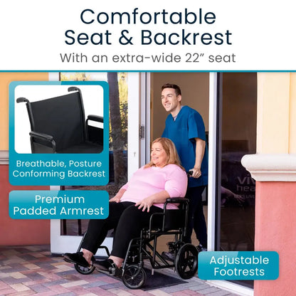 Bariatric Transport Wheelchair