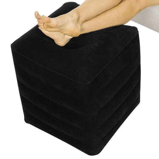 Inflatable Travel Pillow with Leg and Foot Black V2 SupplyingSeniors.com  SupplyingSeniors.com