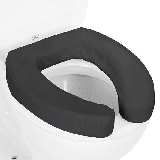 Cushioned Toilet Seat Riser Black 2" Soft SupplyingSeniors.com  SupplyingSeniors.com
