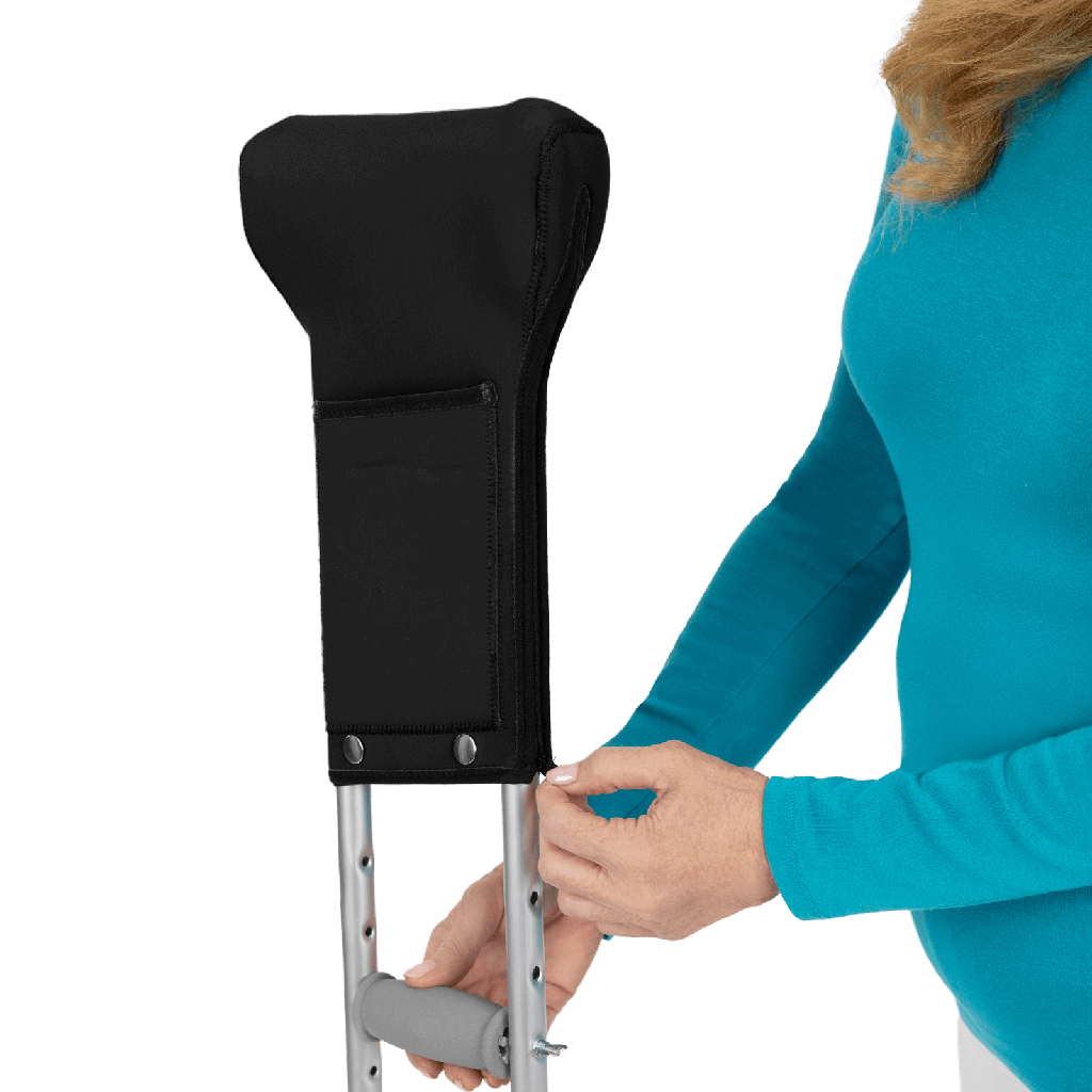 Crutch Pads with Ergonomic Pouch