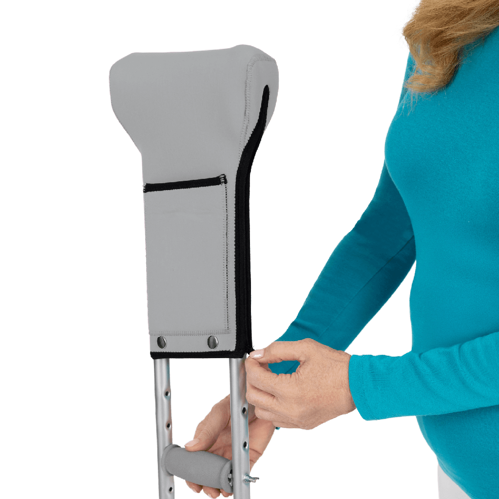Crutch Pads with Ergonomic Pouch