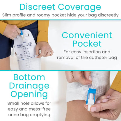 Catheter Leg Bag Holder Sleeves (Pair) Supplying Seniors