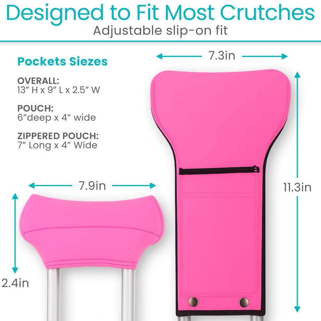 Crutch Pads with Ergonomic Pouch
