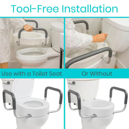 Toilet Seat Riser with Arms - SupplyingSeniors.com