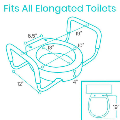 Toilet Seat Riser with Arms - SupplyingSeniors.com