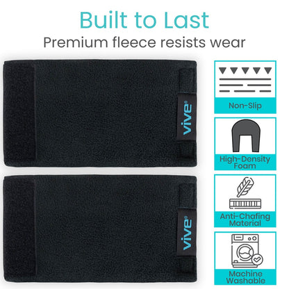 Fleece Crutch Pads With Hand Grips