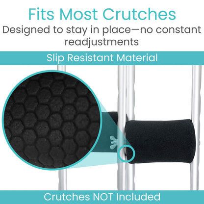 Fleece Crutch Pads With Hand Grips