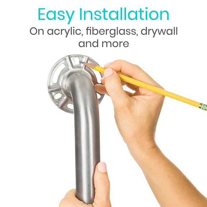 Metal Bathroom Grab Bar - SupplyingSeniors.com