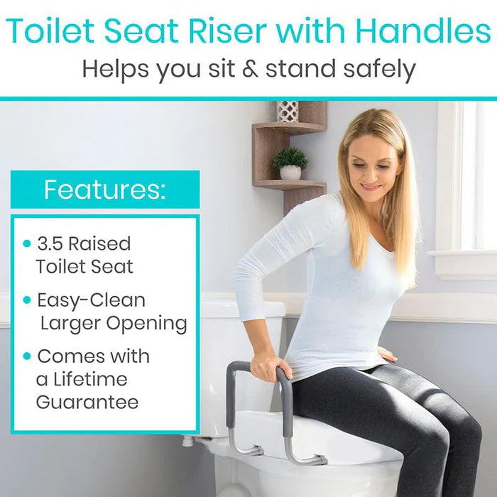 Toilet Seat Riser with Arms - SupplyingSeniors.com