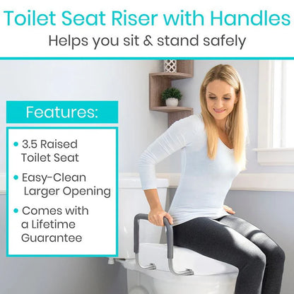 Toilet Seat Riser with Arms - SupplyingSeniors.com