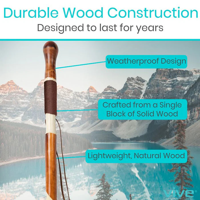 Carved Wooden Walking Stick (2 Pack) - SupplyingSeniors.com