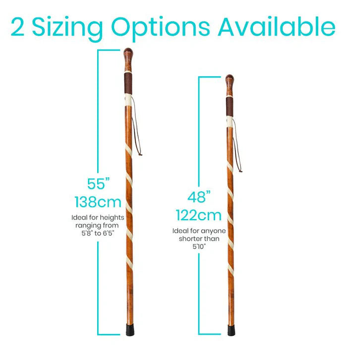 Carved Wooden Walking Stick (2 Pack) - SupplyingSeniors.com