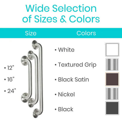 Metal Bathroom Grab Bar - SupplyingSeniors.com