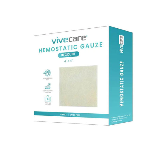 Hemostatic Chitosan Gauze Vive Care – Rapid Bleeding Control, Medical SupplyingSeniors.com 32.99 SupplyingSeniors.com