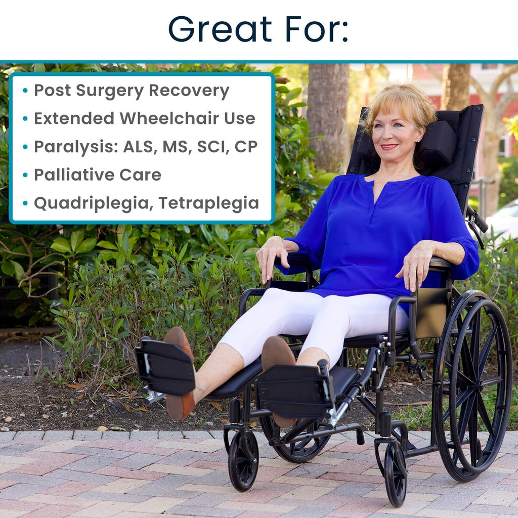 Reclining Wheelchair With Headrest Supplying Seniors