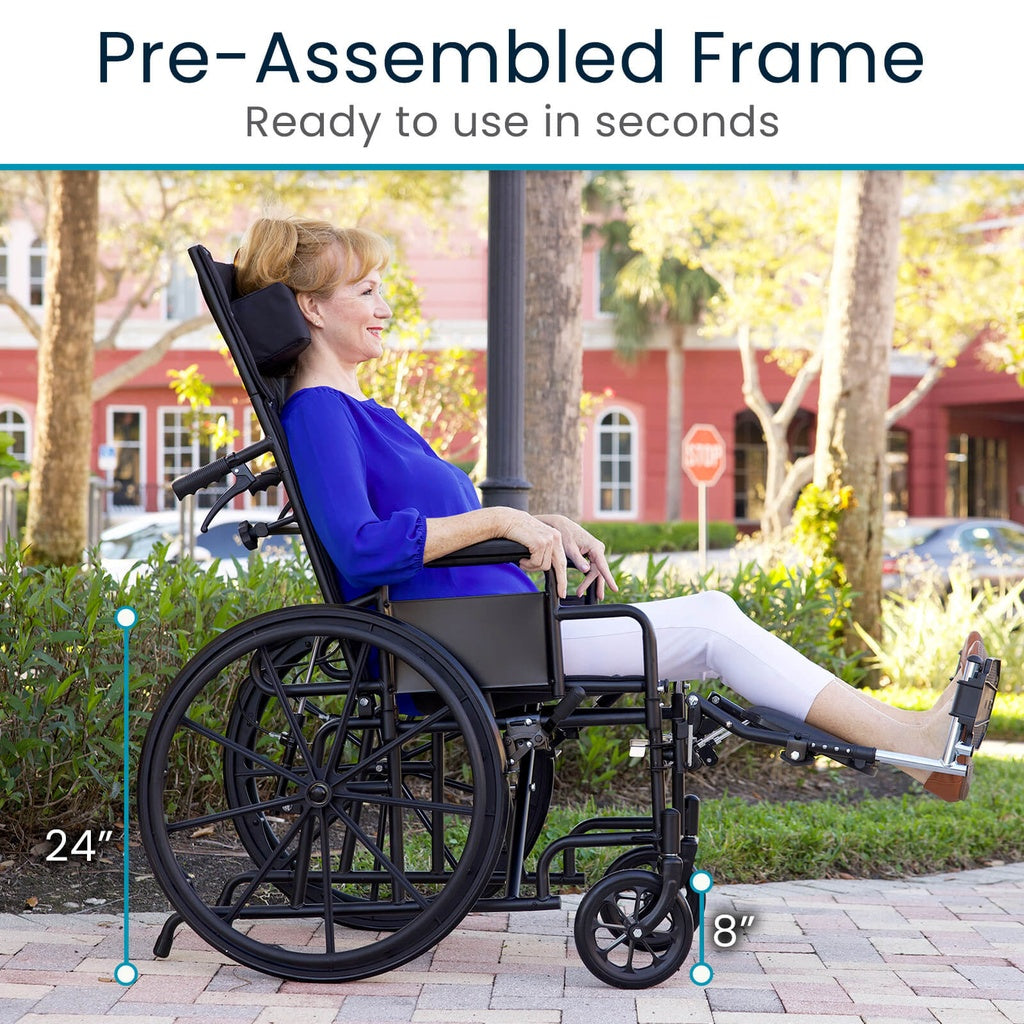 Reclining Wheelchair With Headrest Supplying Seniors