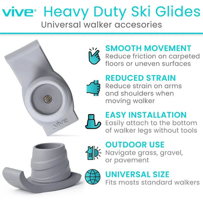 Walker Ski Glides Heavy Duty Supplying Seniors