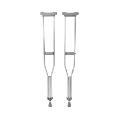 McKesson Adult Underarm Crutches, Pair, Adjustable 45"-53", 350 lb Capacity