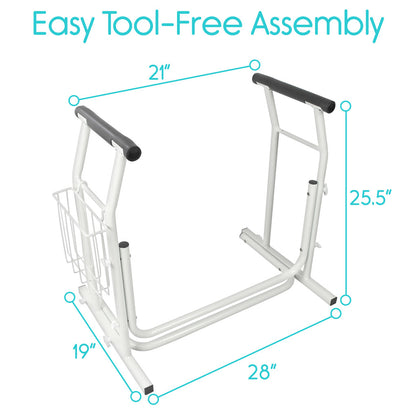toilet rail stand 