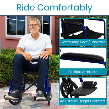 Foldable Transport Wheelchair - SupplyingSeniors.com