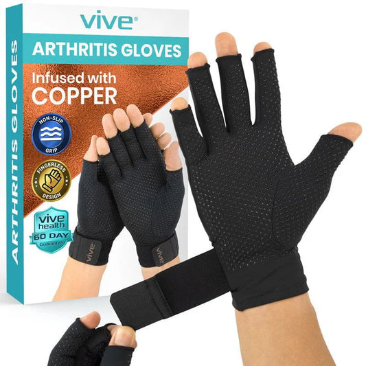 Copper Arthritis Gloves with Strap - SupplyingSeniors.com