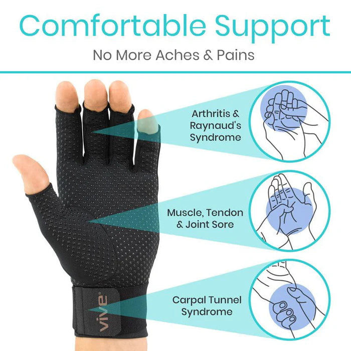 Copper Arthritis Gloves with Strap - SupplyingSeniors.com