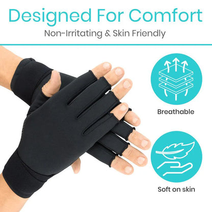 Copper Arthritis Gloves with Strap - SupplyingSeniors.com