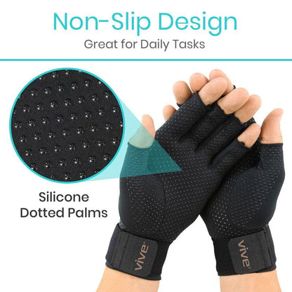 Copper Arthritis Gloves with Strap - SupplyingSeniors.com