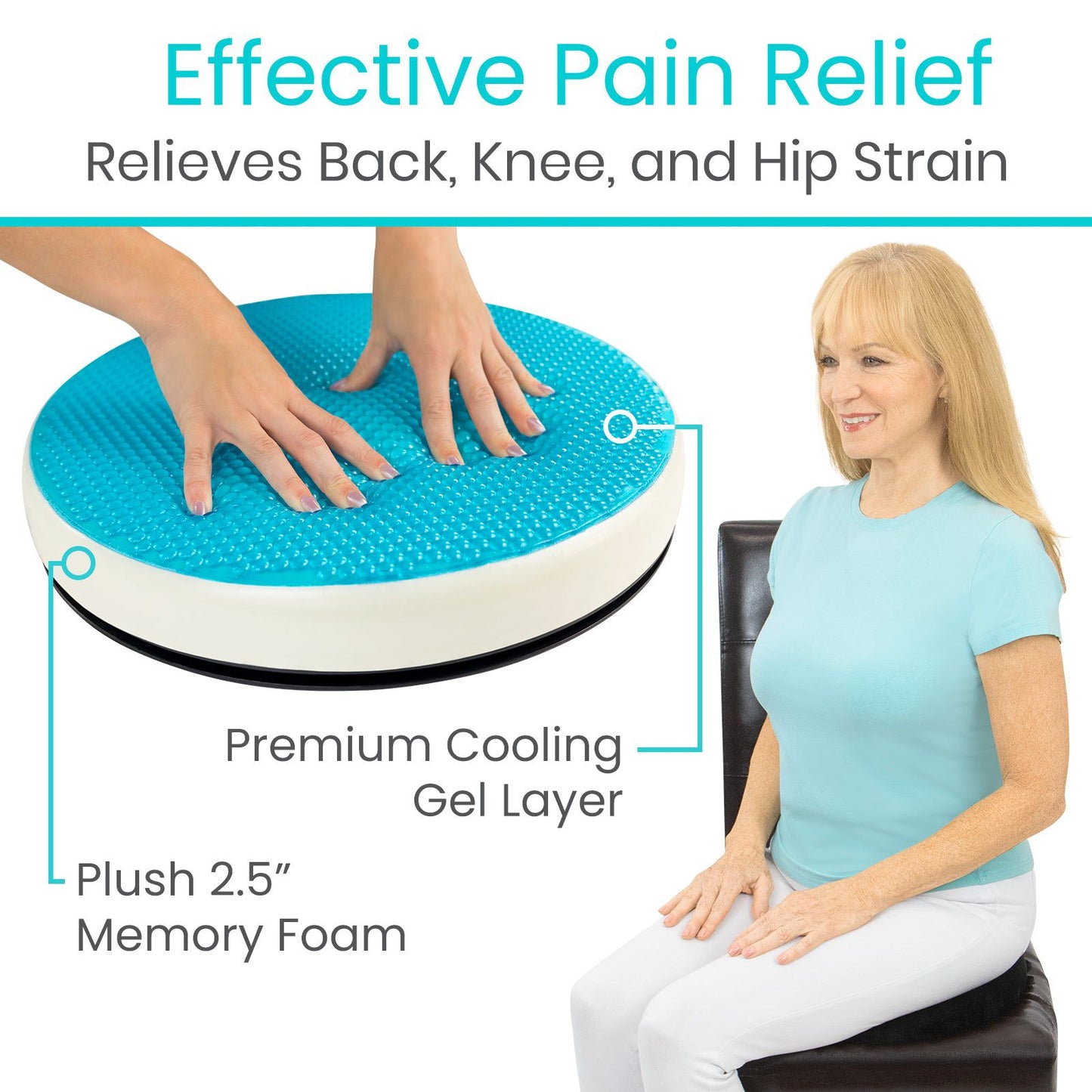 Gel Swivel Seat Cushion - SupplyingSeniors.com