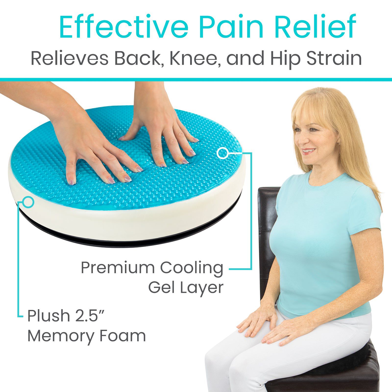 Gel Swivel Seat Cushion - SupplyingSeniors.com