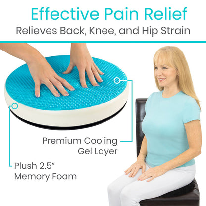 Gel Swivel Seat Cushion - SupplyingSeniors.com