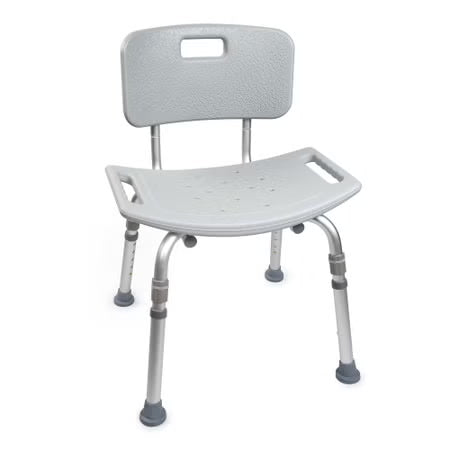 McKesson Bath Bench, Aluminum Frame, Removable Backrest, 19-1/4 Inch Seat, 300 lb Capacity