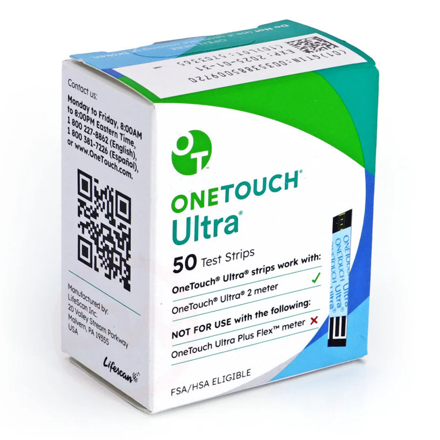 One Touch Ultra Test Strips – (50 Count)