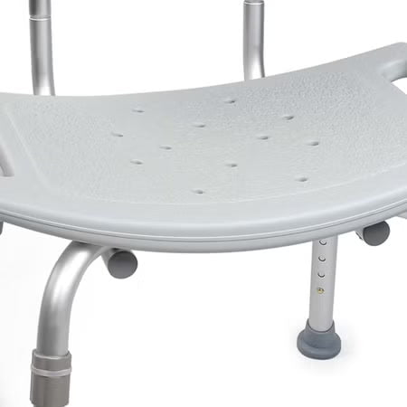 McKesson Bath Bench, Aluminum Frame, Removable Backrest, 19-1/4 Inch Seat, 300 lb Capacity