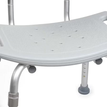 McKesson Bath Bench, Aluminum Frame, Removable Backrest, 19-1/4 Inch Seat, 300 lb Capacity