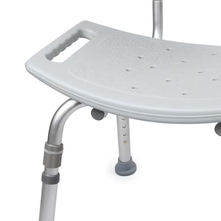 McKesson Bath Bench, Aluminum Frame, Removable Backrest, 19-1/4 Inch Seat, 300 lb Capacity