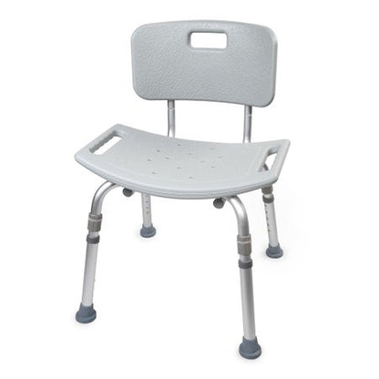 McKesson Bath Bench, Aluminum Frame, Removable Backrest, 19-1/4 Inch Seat, 300 lb Capacity